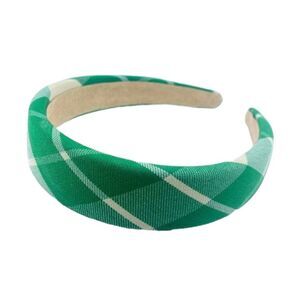 Green Plaid Headband